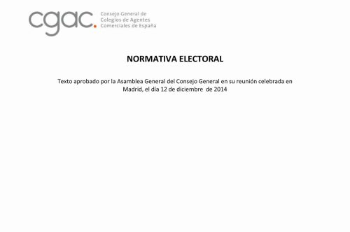 Normativa Electoral CGAC 2014-12-12