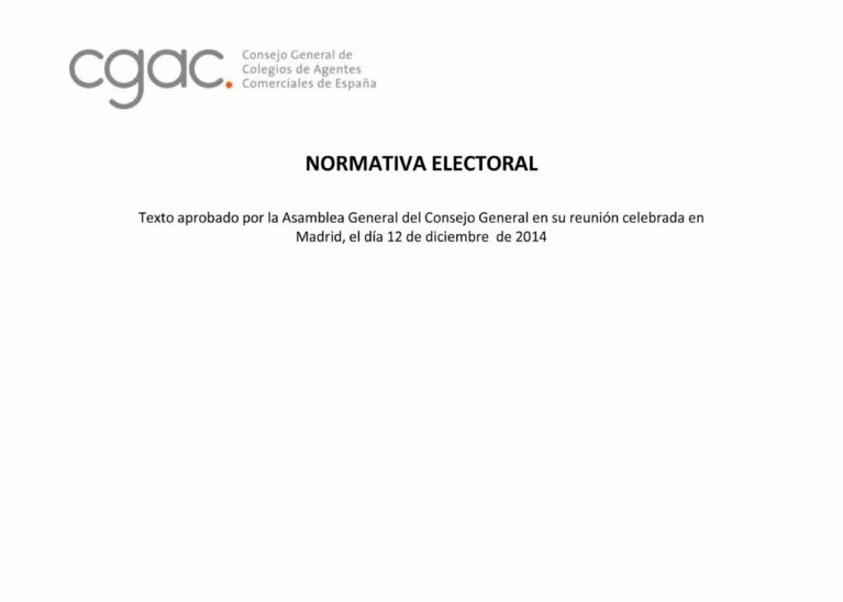 Normativa Electoral CGAC 2014-12-12