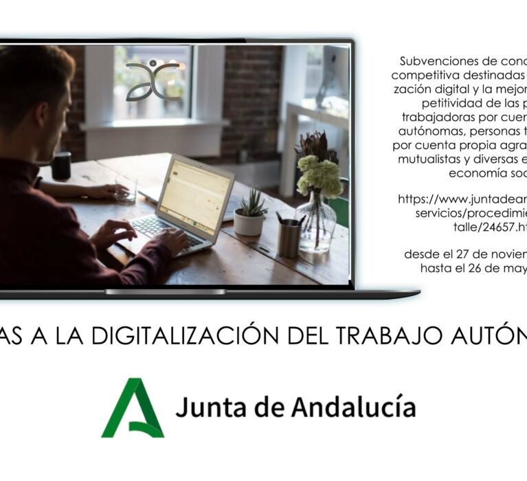JA ayudas a la digitalización del trabajo autónomo